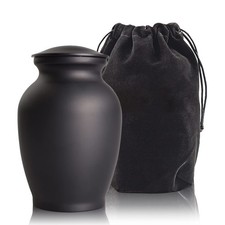 PCS Memorial Large Black Dog Urn for Ashes - Pet Cremation Keepsake