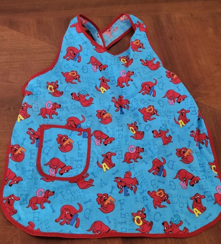 Child's Smock/Apron Clifford The Big Red Dog With A Pocket 17.5" Long By 14"...