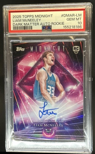2025-26 Topps Midnight Liam McNeeley Dark Rookie Auto Moon Beam #DMAR-LM PSA 10