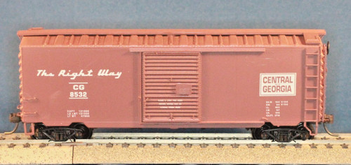 Coche de carga JP HO escala Athearn 40’ acero puerta única Central of Georgia CG #8532 | Condition: Used