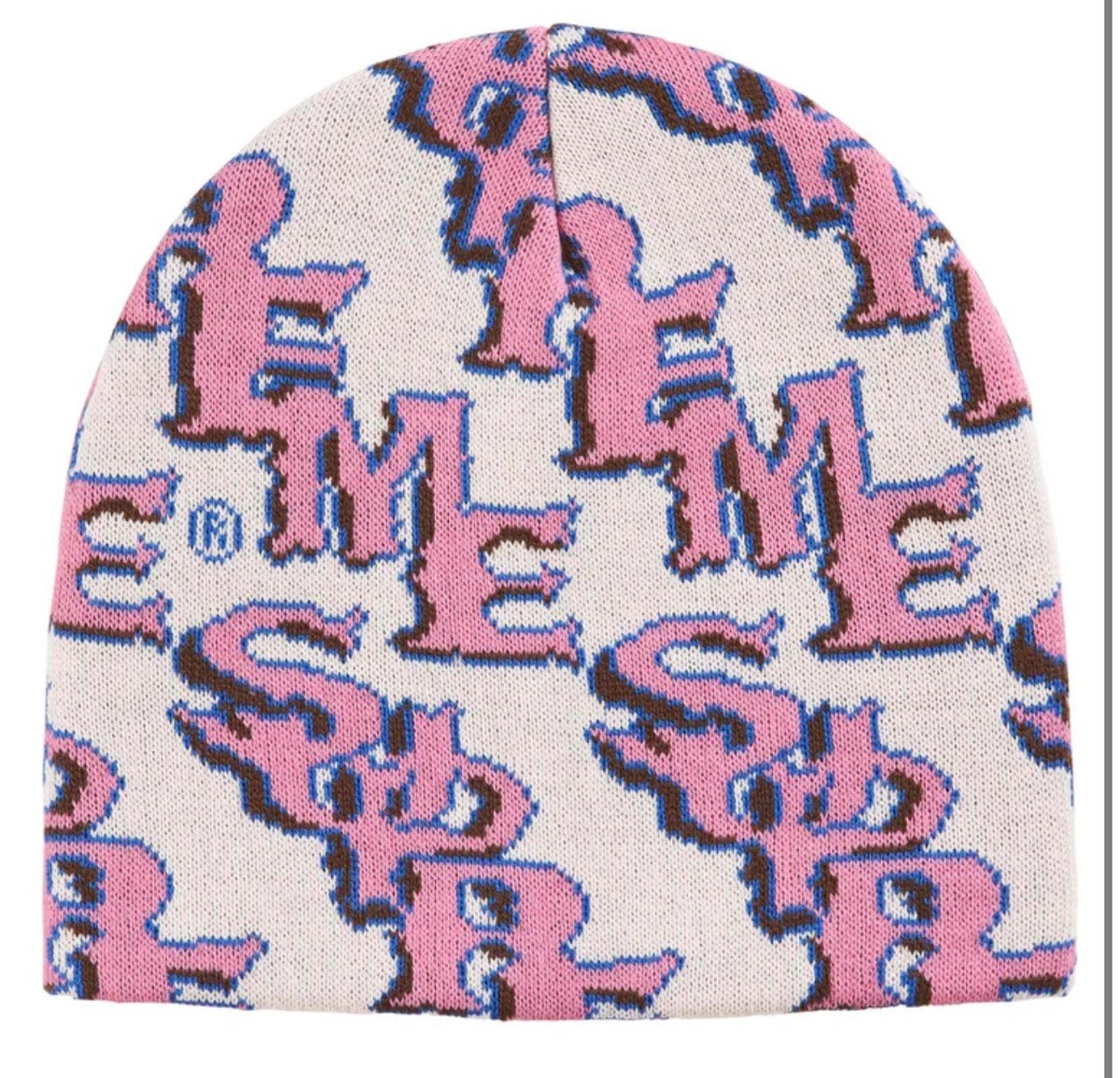 Supreme Slanted Gothic Outline Beanie SS26 Light Pink Hat | eBay