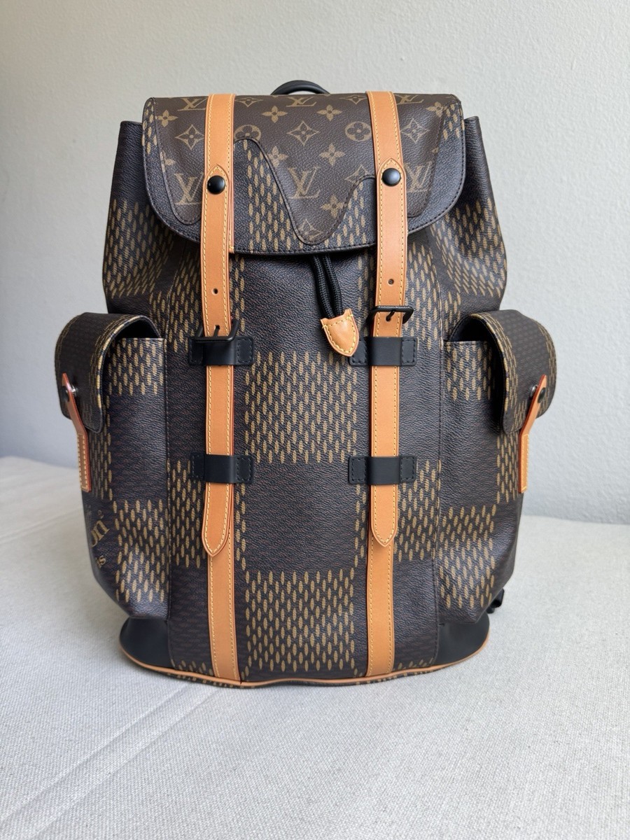 louis vuitton apollo backpack used Louis Vuitton Apollo Backpack Monogram Eclipse Taiga Leather Black Silver  Hardwa