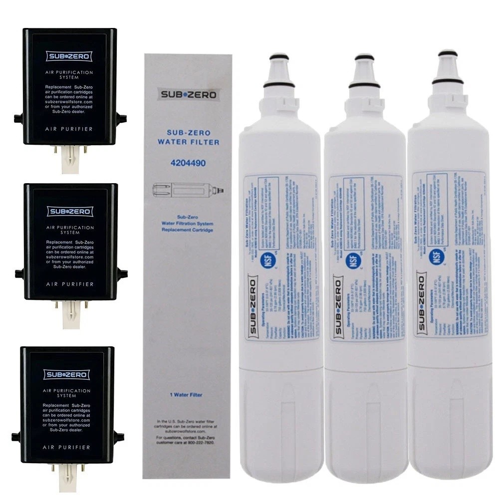 Sub-Zero 4204490 Water Filter and Air Cartridge-7042798 3x Combo Pack