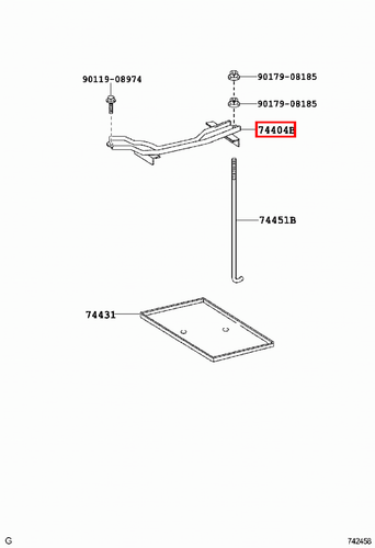 Genuine Toyota LandCruiser 200 Series VDJ UZJ URJ GRJ Battery Hold Down Clamp - Picture 6 of 6
