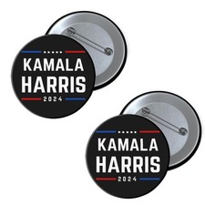 2 Pack Kamala Harris 2024 Campaign Button Unique Artistic Brooch For Bags & - 02