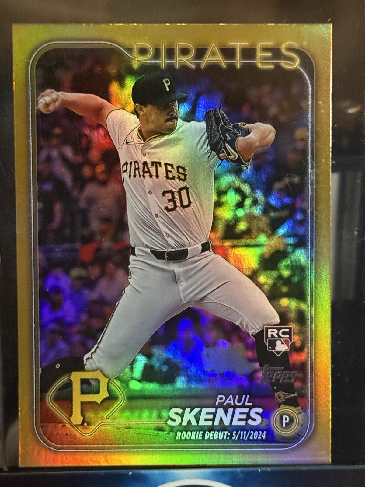 2024 TOPPS UPDATE SERIES #US288 GOLD HOLOFOIL PAUL SKENES (RC/SSP)
