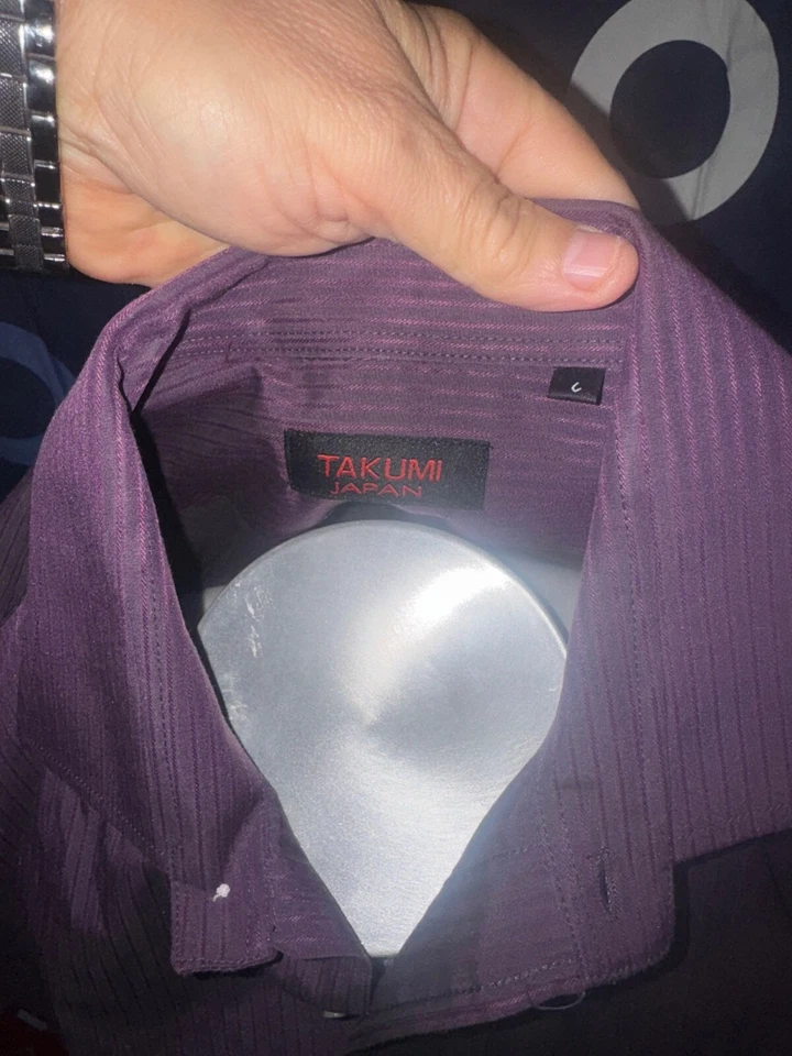 Camisa de vestir Takumi L para hombre L camisa de vestir con puños plegables Foto 4 de 4