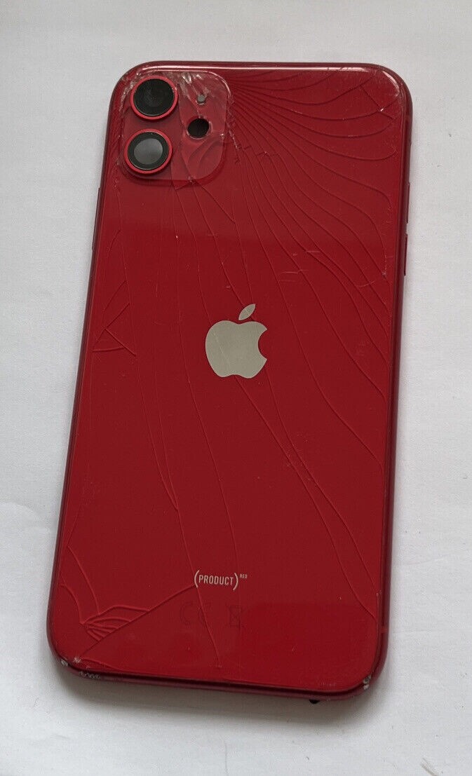 Coque originale Apple iPhone 11 cadre vitre cassée pour reconditionné rouge r...