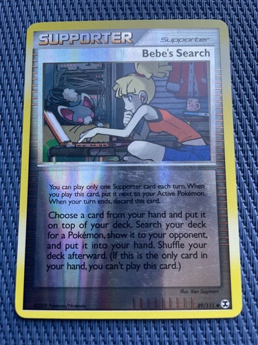 Pokemon Bebe's Search - 89/111 - Uncommon Reverse Holo Platinum Rising Rivals LP