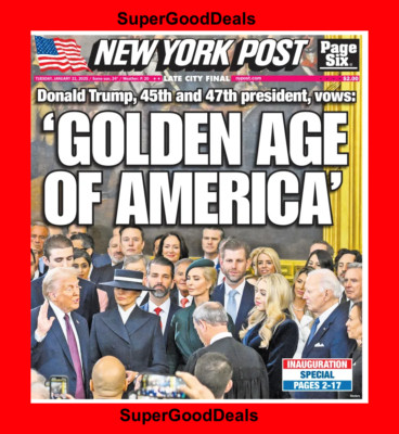 DONALD TRUMP GOLDEN AGE Inauguration Special/New York Post Newspaper 1/21/25 14z