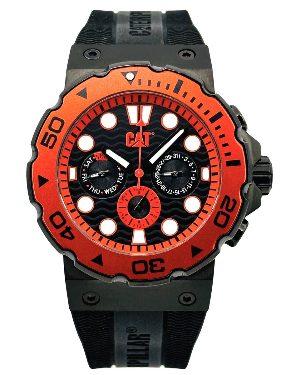 CAT Caterpillar Watch D5.163.21.128 , Multifunction Black Rubber