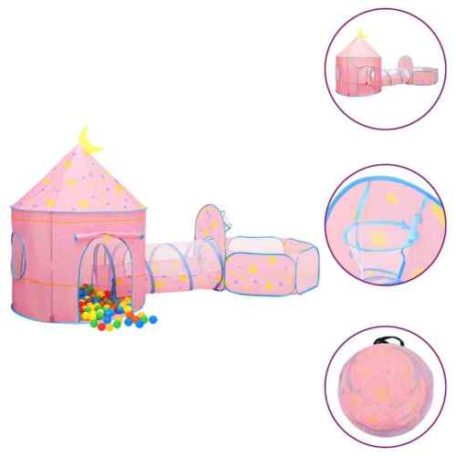 1843496 Tenda da Gioco per Bambini Rosa con 250 Palline 301x120x128 cm