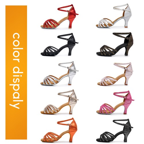 Ballroom Girls heeled Women Latin Dance Shoes Tango&Salsa dance shoes Practice - Picture 6 of 22