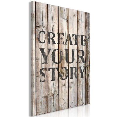 CREATE YOUR STORY Canvas Print Framed Wall Art Picture Photo Image m-A-0945-b-a