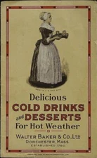 Vintage Delicious Cold Drinks & Desserts for Hot Weather Walter Baker & Co 1922