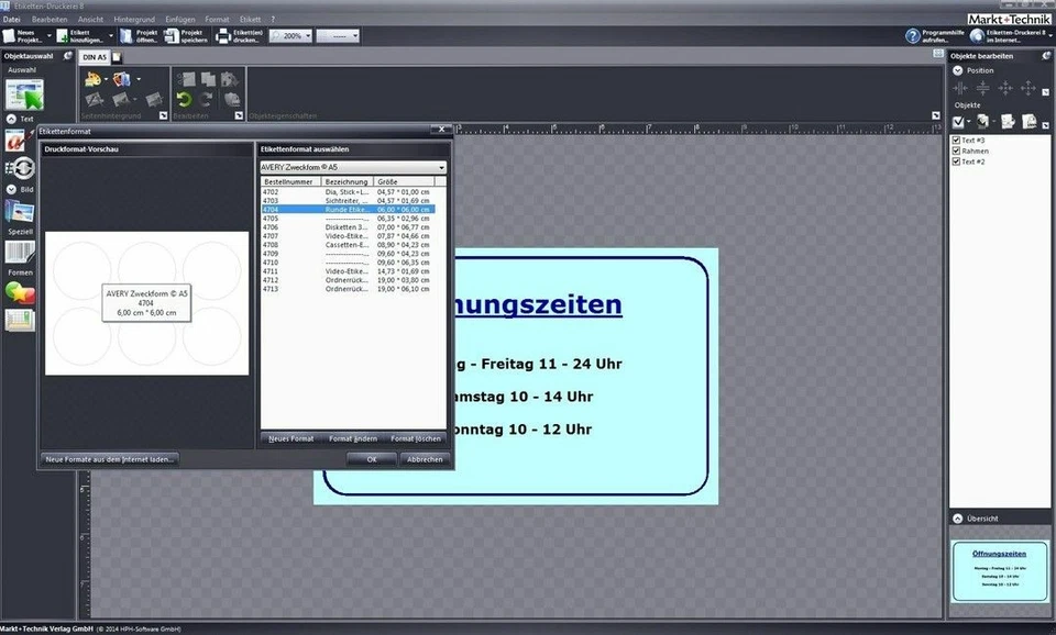 Etiketten Druckerei 8.5 Gold Edition - inkl. 25.000 Cliparts - Barcode - DVD-ROM - Bild 3 von 4