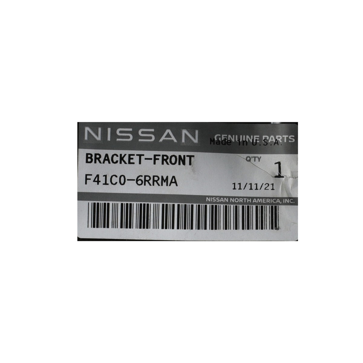Genuine Nissan Bracket - Front Fender Right-hand F41c0-6rrma