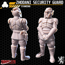 Zhodani Security Guard Standing  2nd Dynasty  Traveller Miniature  28mm