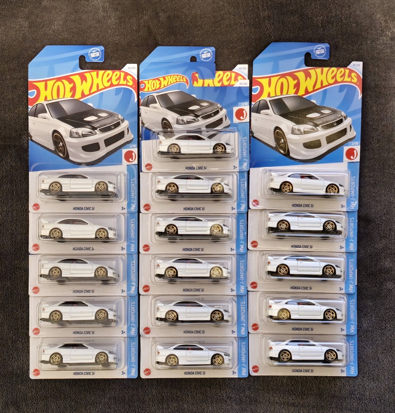 2024 Hot Wheels Honda Civic Si White Lot Of 16 **1 Short Card**