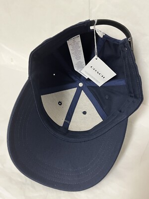 New Coach Varsity C Cap / Baseball Hat Strapback Navy F75703 | eBay