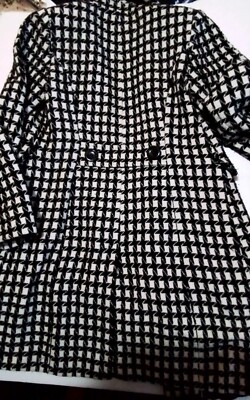 black and white Beeches Brook Coat Size Medium Full Length Zx | eBay