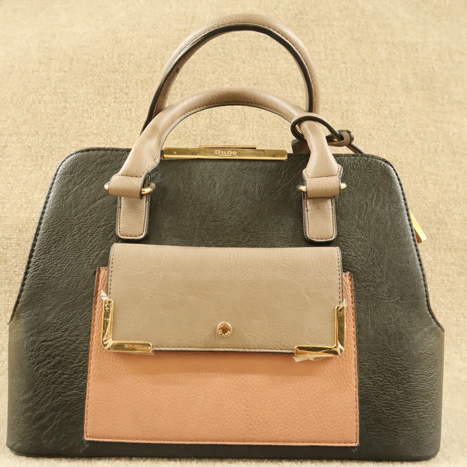 Dune London Handbag Crossbody Black Faux Leather City Bag Career 9"x13"x6"