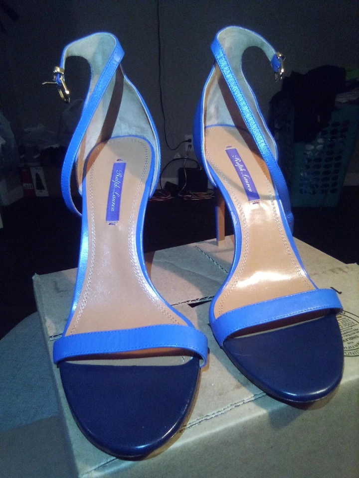 Sandalia Ralph Lauren Sonika de cuero napa etiqueta púrpura Foto 4 de 4