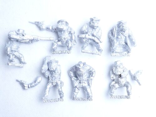 MINIATUREMEN FANTASY WILD WEST COWBOY ORCS X 7. - Photo 7/7