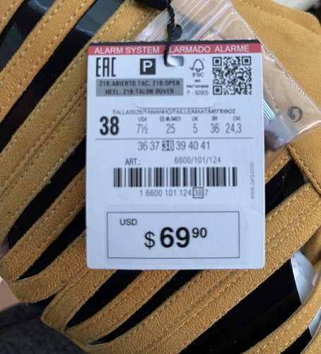 Zara Yellow Mustard High Heel Cage Sandals UK5 EUR38 US7.5 Ref 6600 101 RRP $69 - Picture 7 of 11