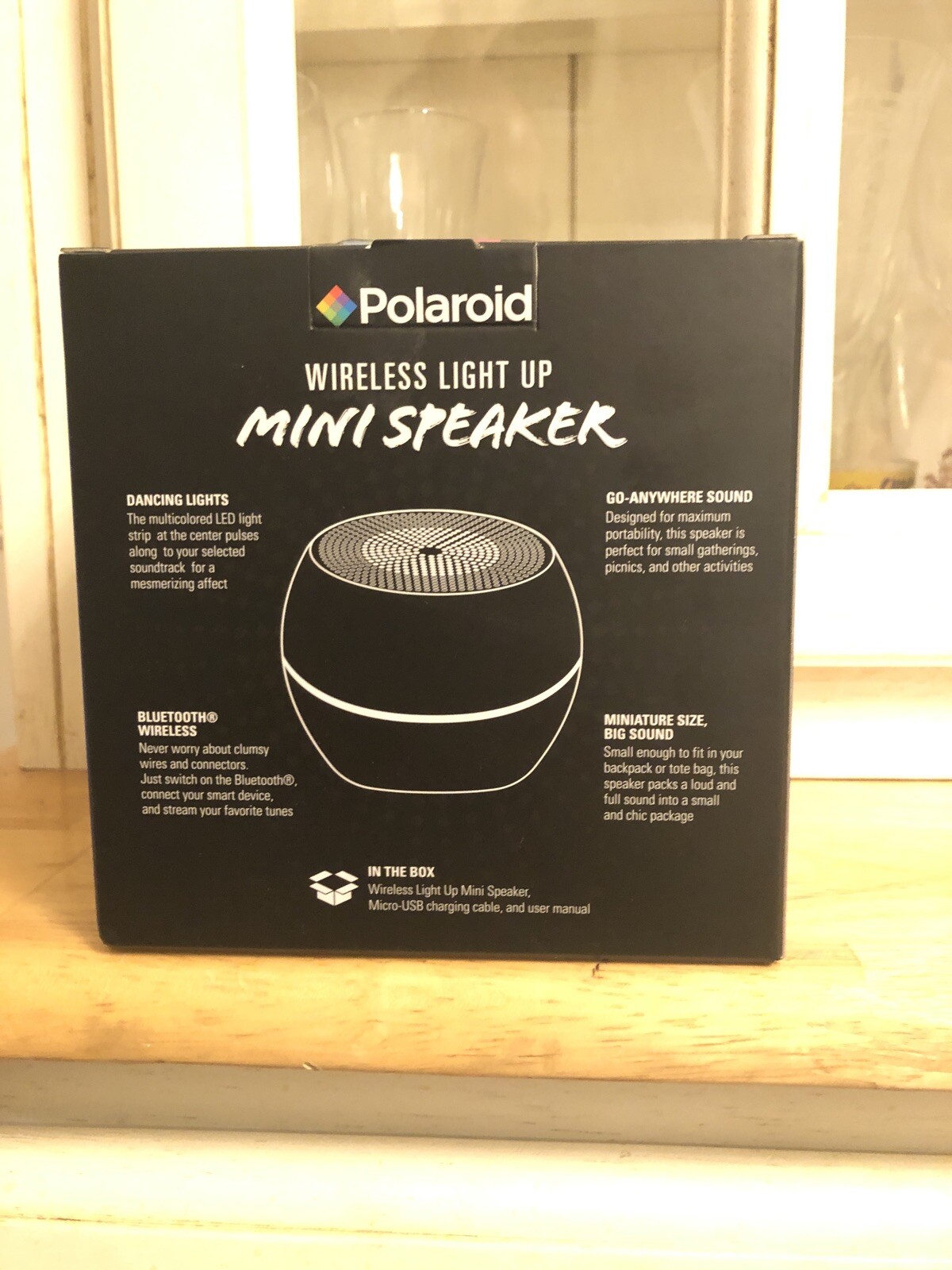 polaroid wireless light up mini speaker