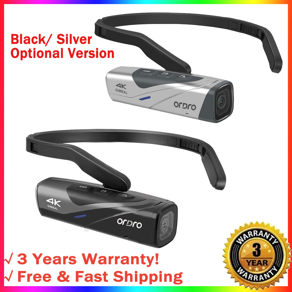 Ordro EP8 4K Gimbal 20MP Head Mounted Camera Wifi Sport Cam Vlog