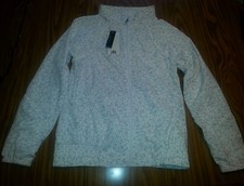 NWT Women's KYODAN White Grey Windbreaker Running Full Zippered Jacket S