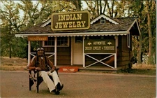 The Thunderbird Indian Jewelry Store Oakhurst California  Vintage Postcard spc2