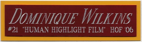 DOMINIQUE WILKINS HAWKS NAMEPLATE FOR AUTOGRAPHED SIGNED BASKETBALL-JERSEY-PHOTO