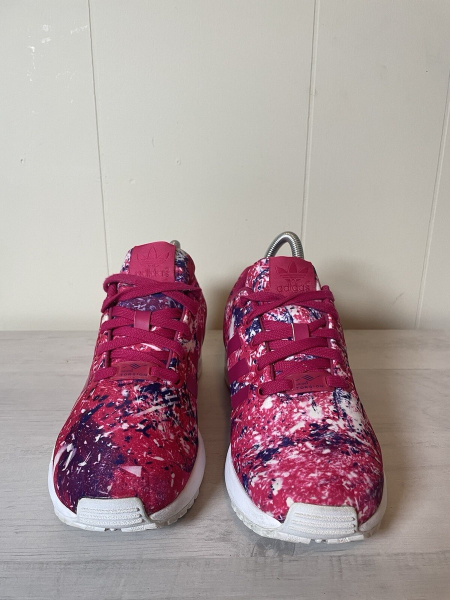 pink rose♡ Adidas Sneakers ZX Flux Splatter Pink Rose Athletic Women's
