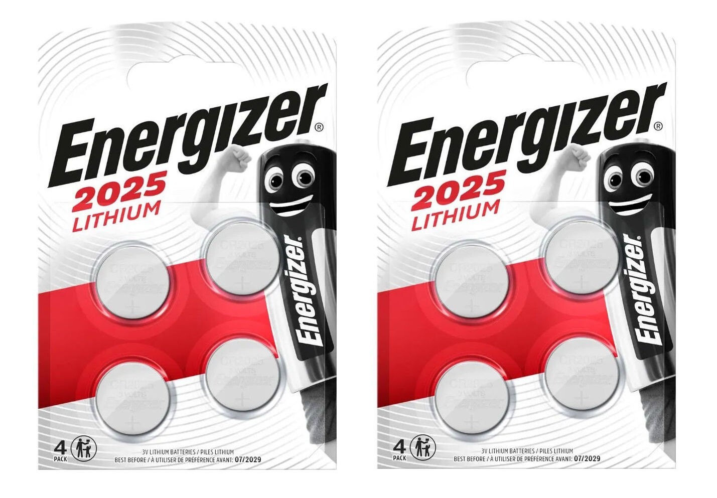 8x Energizer CR2025 3V Lithium Coin Cell Battery 2025 DL2025 BR2025 Batteries