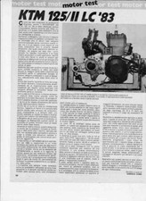 advertising Pubblicità  MOTORE KTM 125/II LC-1983-MOTORI -MOTOCROSS ENDURO EPOCA