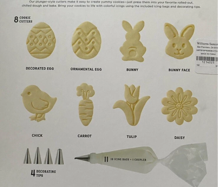 Cortador de galletas Williams Sonoma Spring in Bloom Impression, juego de 23 NUEVO EN CAJA Foto 2 de 3