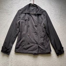 Pimkie Jacket Coat Womens Size 12 Black Button Front Long Sleeve