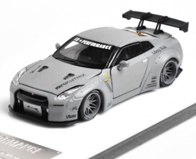 OT 1:64 Scale Gray GTR R35 LBWK Widebody Sports Car Model Diecast Metal ...