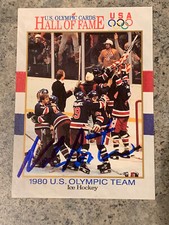 NEAL BROTEN 1980 USA OLYMPIC HOCKEY SIGNED 1991 IMPEL HALL OF FAME CARD