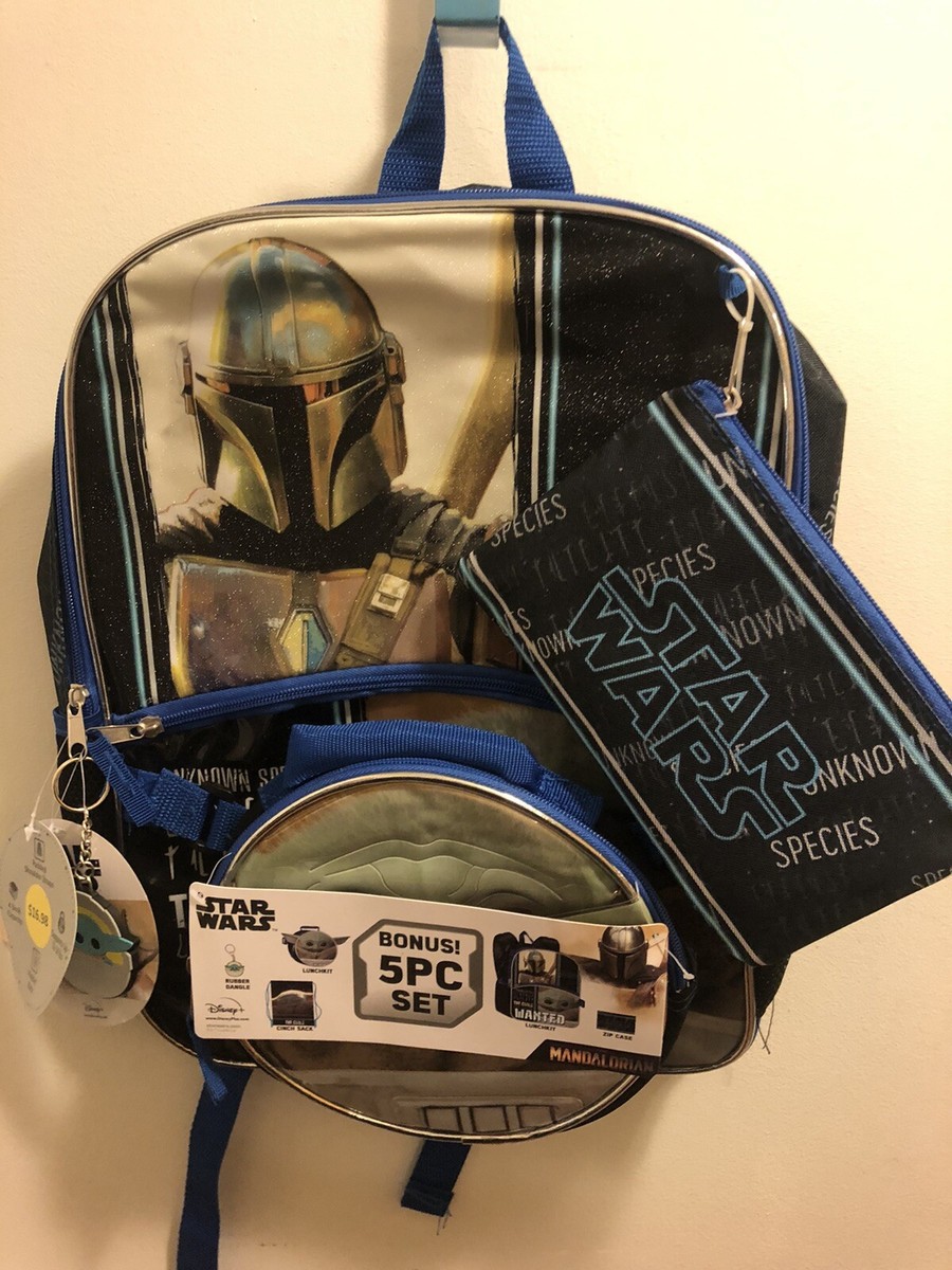The Mandalorian Star Wars 5 Piece School Backpack Set Grogu The