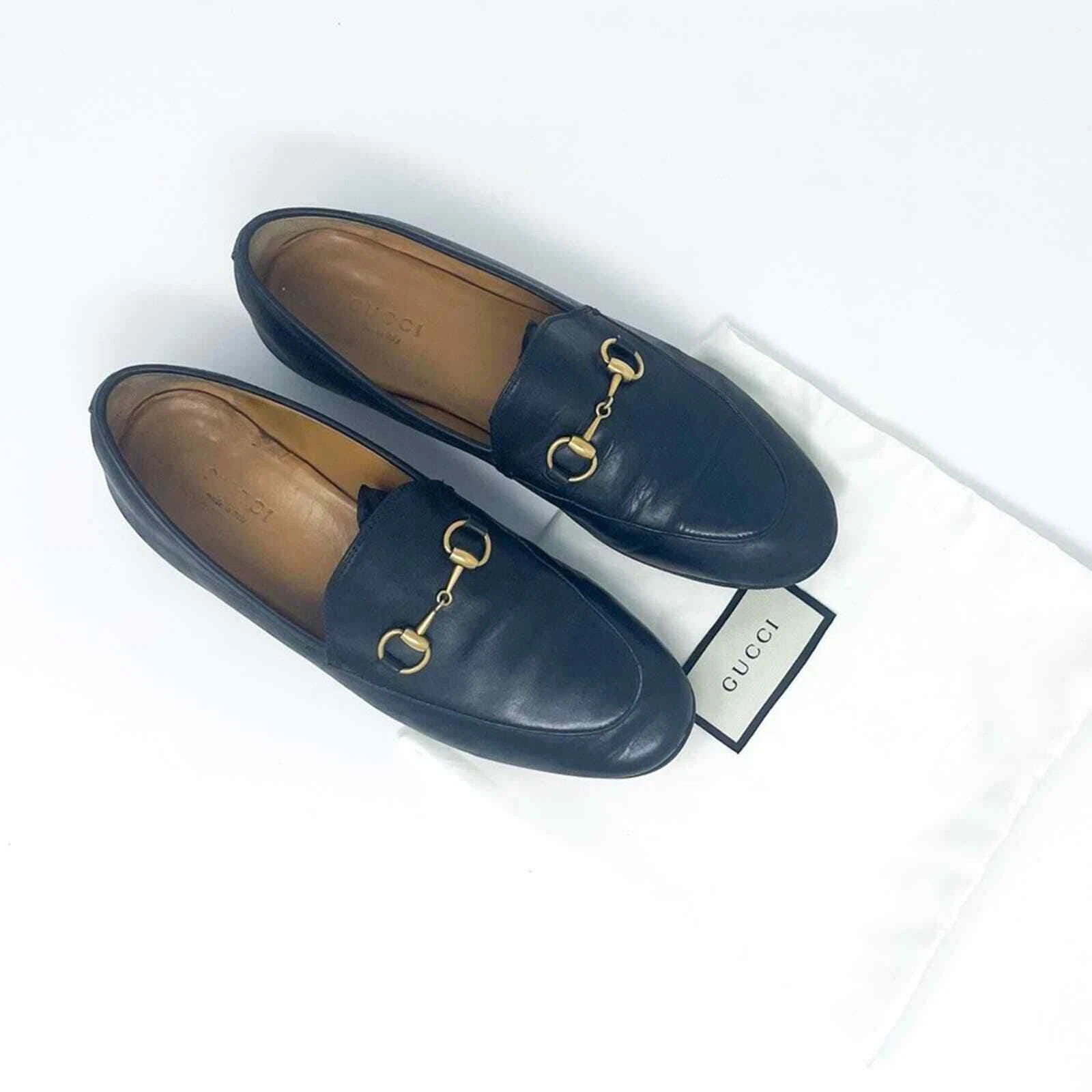 Mocassins en cuir noir Gucci Betis glamour EU 37