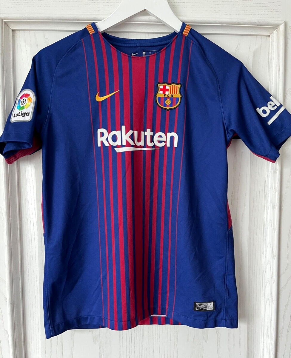 BARCELONA SPAIN 2017 2018 HOME FOOTBALL SOCCER SHIRT JERSEY NIKE