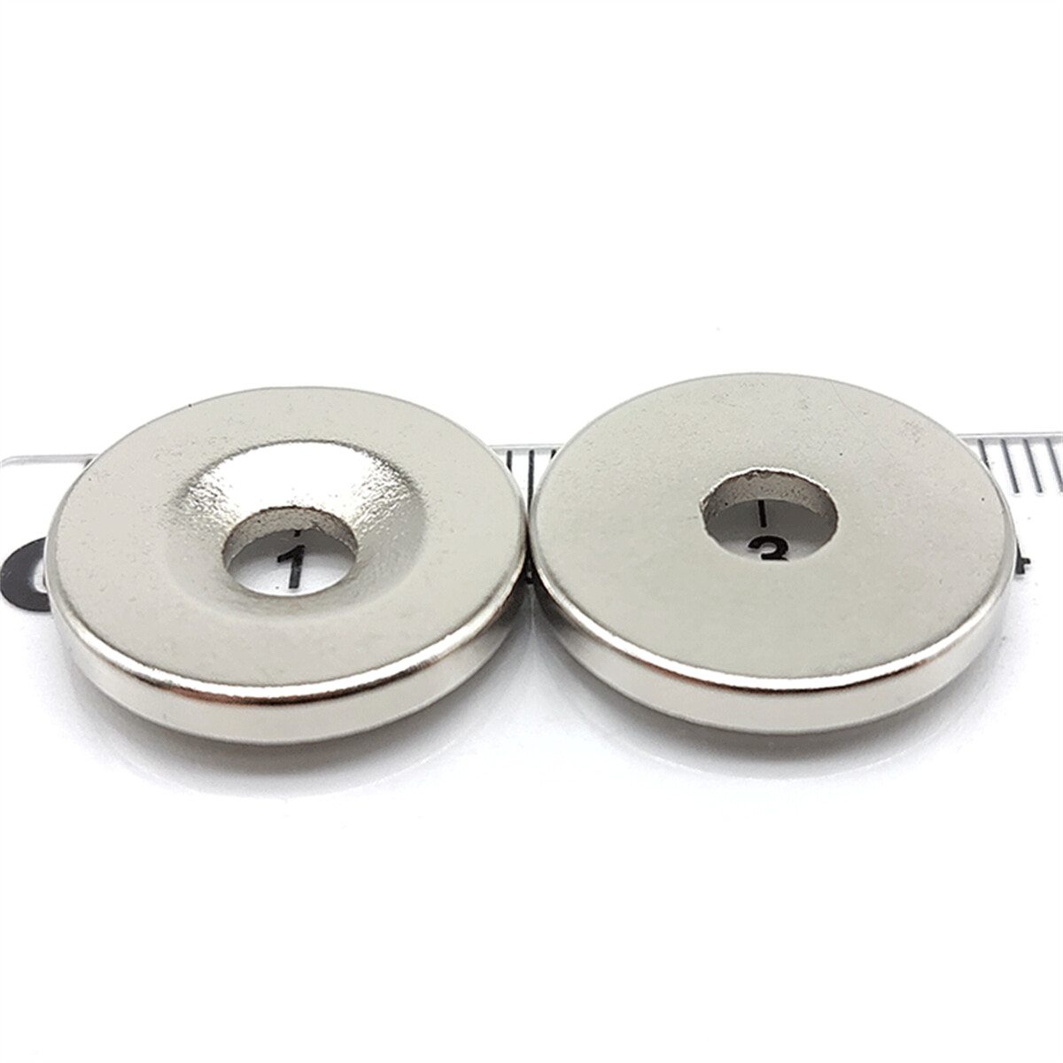 Lot Thicker Strong Neodymium Magnets Countersunk Ring Large Rare