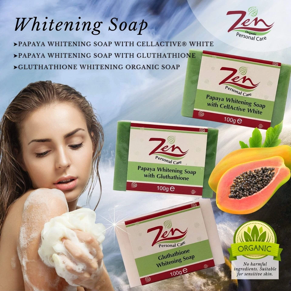 PAPAYA WHITENING SOAP GLUTHATHIONE 100gms Pack2 Anti Ageing - Image 4 of 4