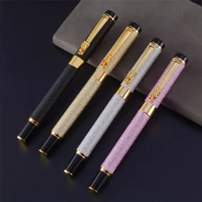 Wing Sung 2806 Metal Fountain Pen & Converter, Dragon Clip, Medium Nib, 5 Colors