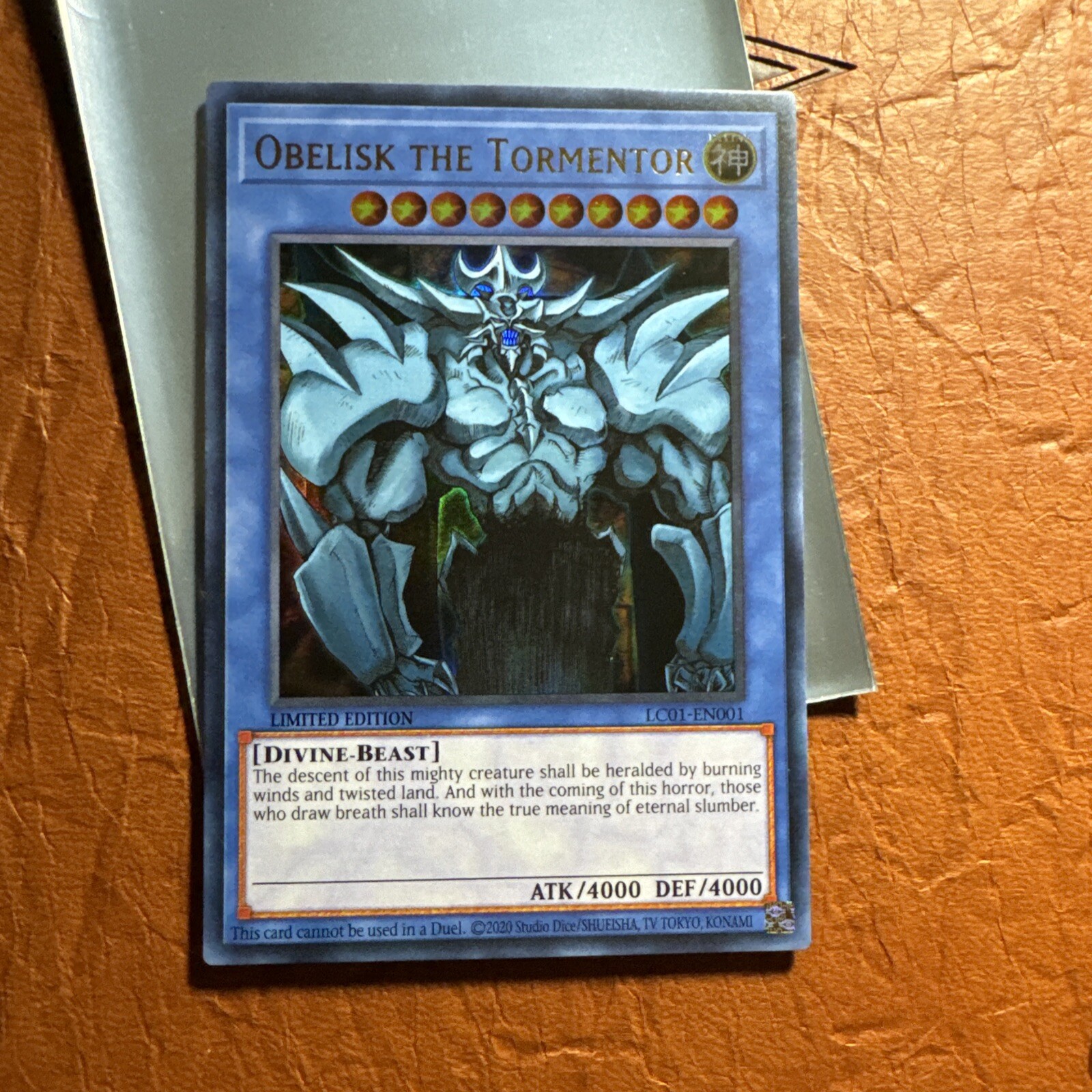 Obelisk the Tormentor 25th Anniversary Ultra Rare Yugioh Card LC01-EN001 NM