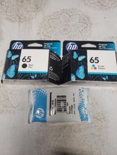Lot of 3 HP 65 a Black -2 Tri-color Original Ink Cartridges New