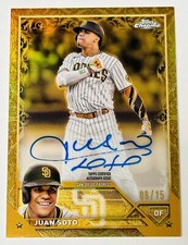 2023 TOPPS CHROME GILDED COLLECTION GOLD ETCH JUAN SOTO AUTO /15 #CGA-JSOT METS